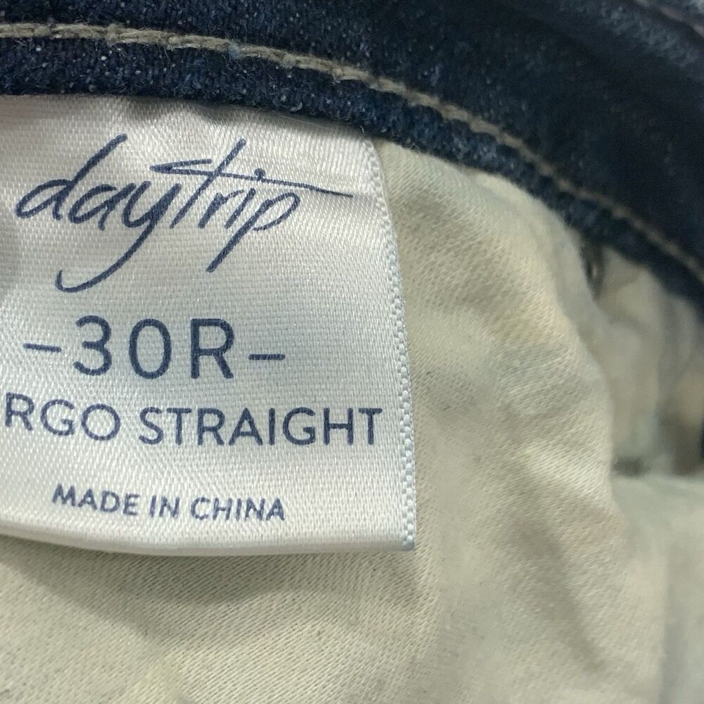 Daytrip Virgo Straight Fit Women’s 30R Med Wash Flat Pocket Stretch Distressed - Picture 6 of 16